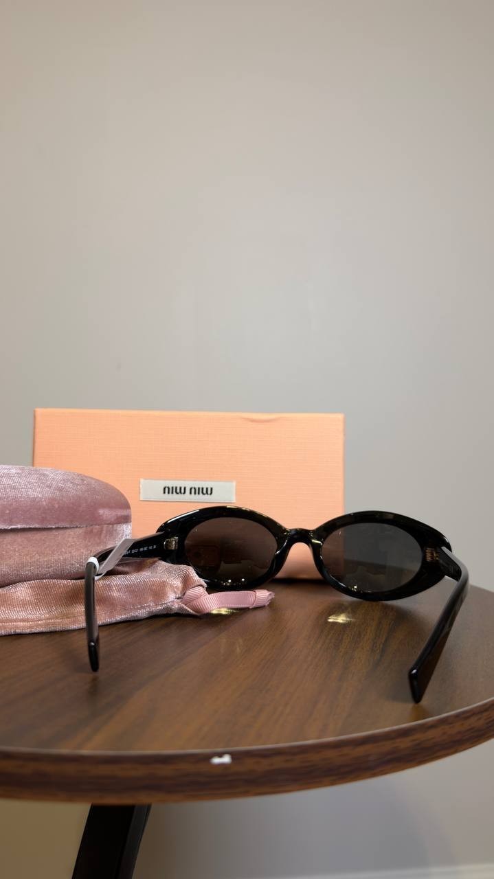 Miu Miu Oval Sunglasses Black OS NWT $524.00
