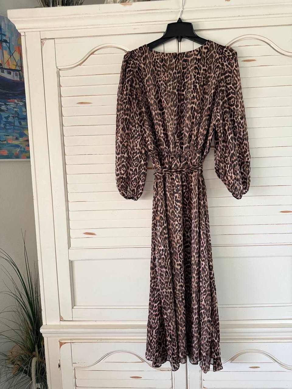 Anne Klein Sheath Dress – Size M – NWT – Animal Print Long Sleeve Stretch Career