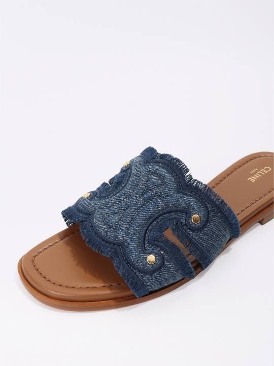 Celine Marina Mule Denim  Cotton 39 Pre‑owned Excellent