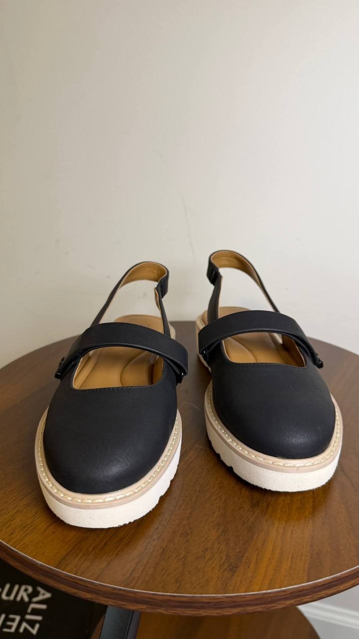 Naturalizer Edison Mary Jane Platform Slingbacks Black Women’s 5M NWB $89