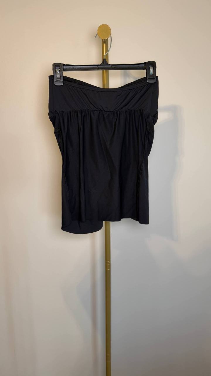 Vince Camuto Strapless Draped One‑Piece Swimsuit Black S NWT $94