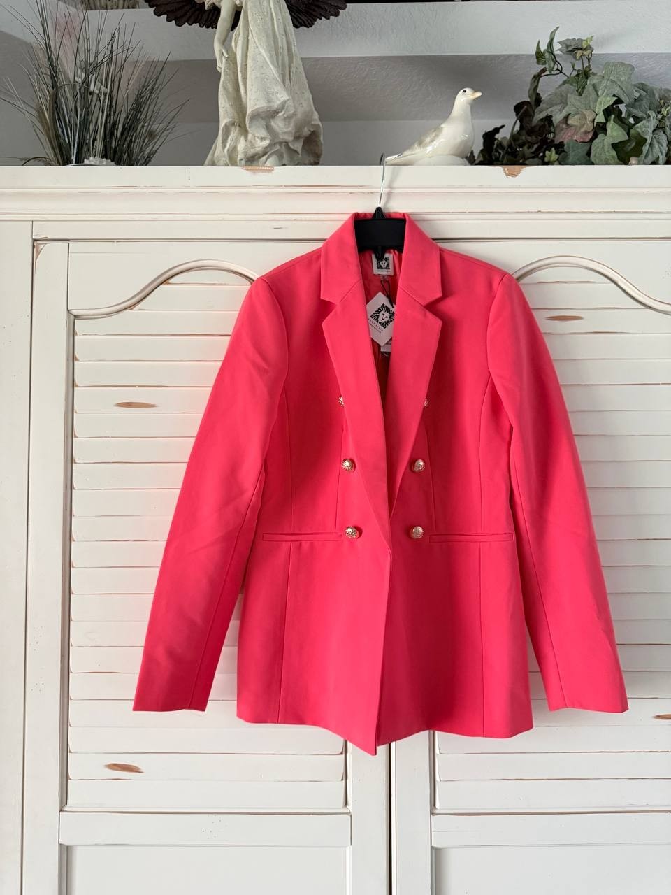 Anne Klein Red Faux Double-Breasted Jacket Size XS NWT $149 – Bold & Polished