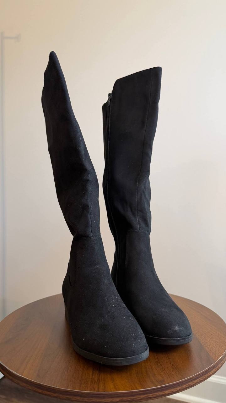 Style & Co Charmanee Tall Boots Black 5M Microfiber Man‑Made $79.90 NWB
