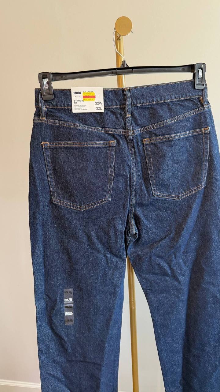 Mode of One Men’s Straight‑Fit Jeans Blue Size 32x32 NWT $69.50