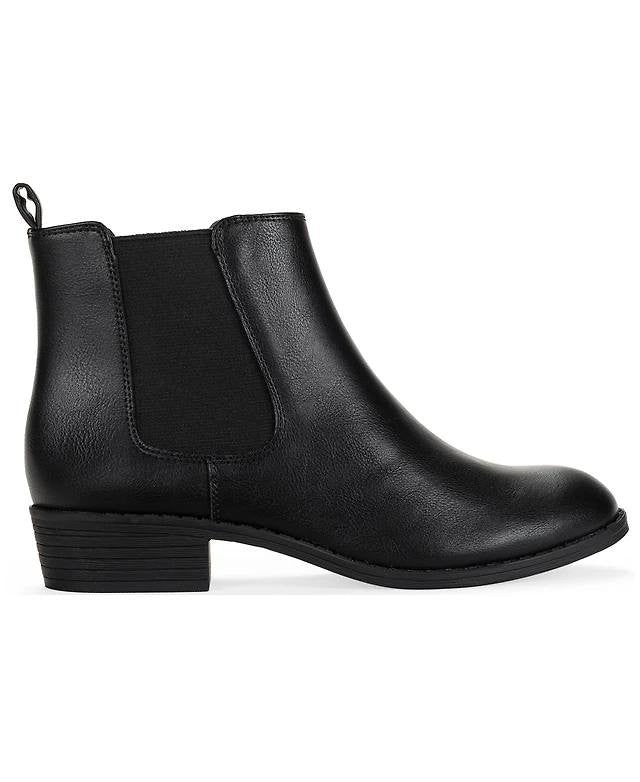 Style&Co Black Man‑Made Block Heel Booties 9M New in Box MSRP $69.90