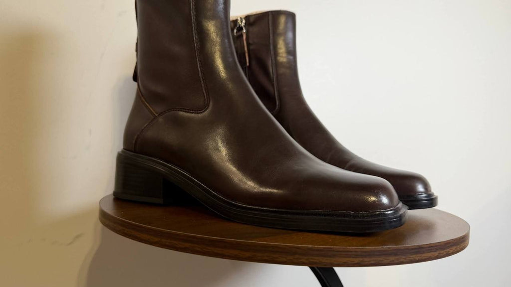 Franco Sarto Gracely Boots 9M Brown Leather NIB[Scratch Noted] msrp$175