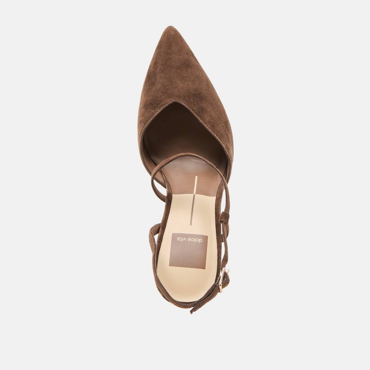Dolce Vita Kamra Heels Dark Brown Suede Slingback Pumps 9M NWB MSRP $150