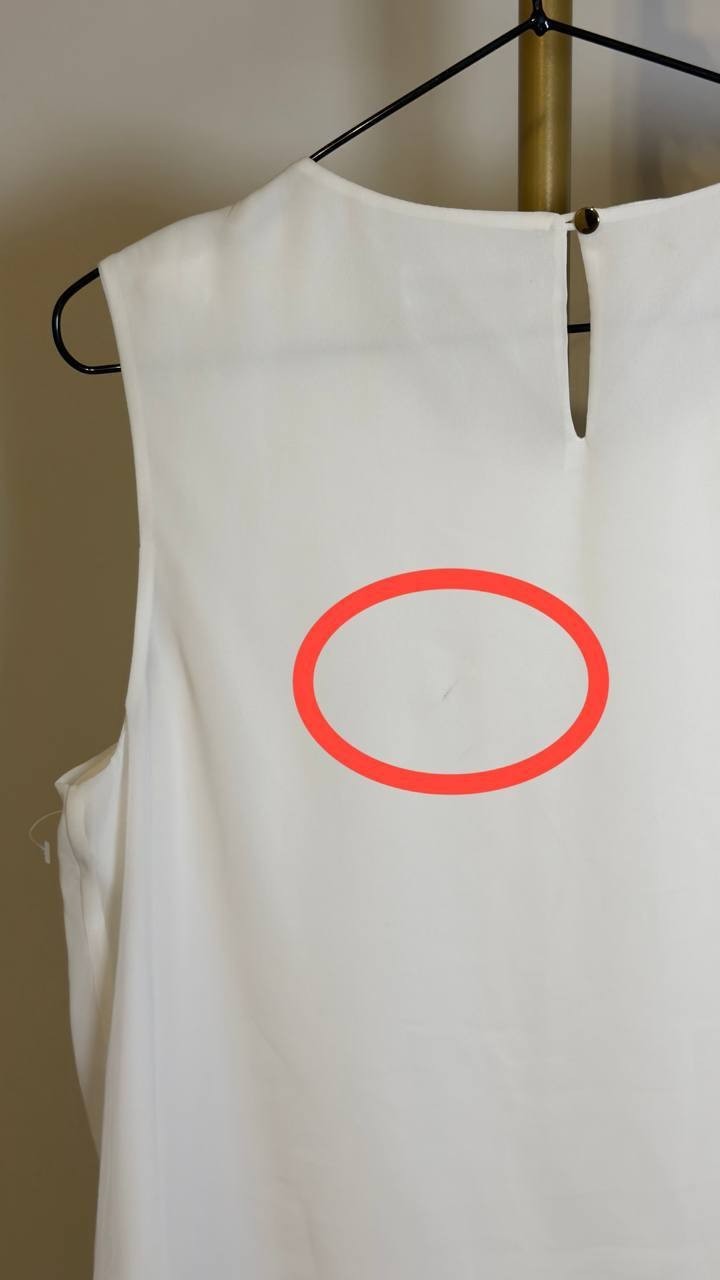 Calvin Klein Women’s Sleeveless Pleated Blouse White M NWOT $69 