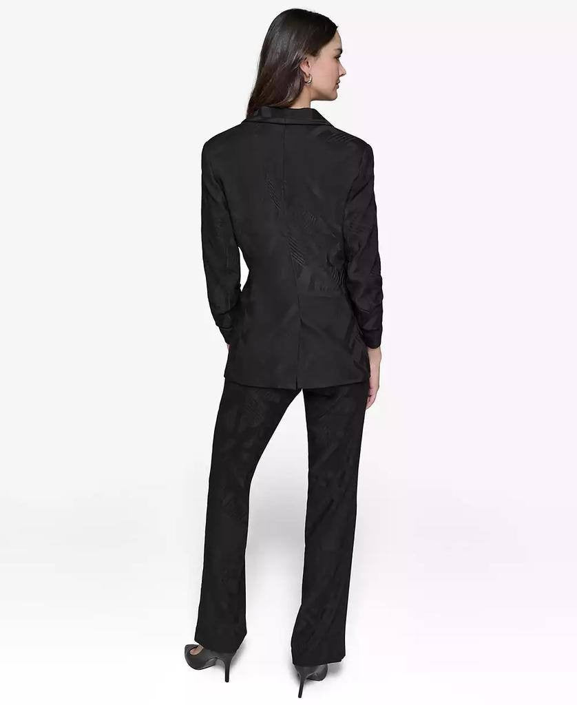 Karl Lagerfeld Paris Jacquard Blazer Pants Suit Black 12 NWT $380