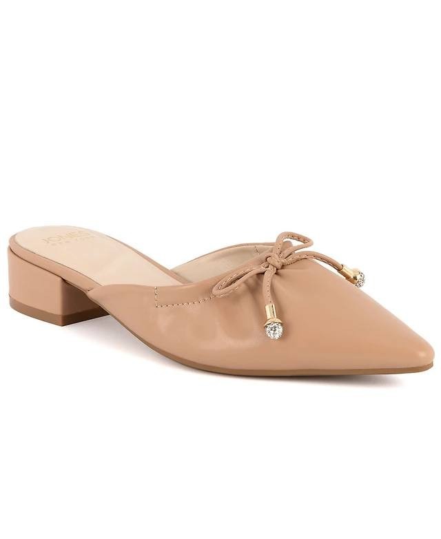 Jones New York Karise Pointed Toe Slip‑On Mules Natural Women’s 9M NWB $65
