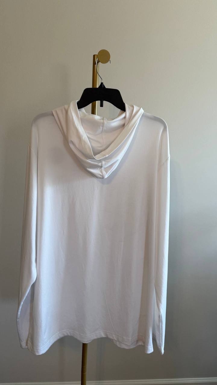 O’Neill Men’s TRVLR UPF 50+ Hooded Long Sleeve Rashguard White XXL NWT $ 79