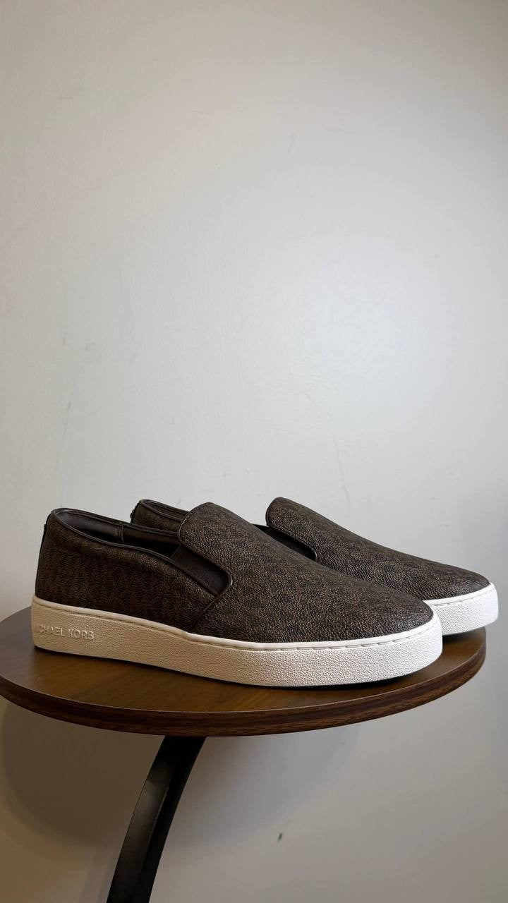 MICHAEL Michael Kors Keaton Slip-On Brown 8.5M Man‑Made MSRP $99 NWB
