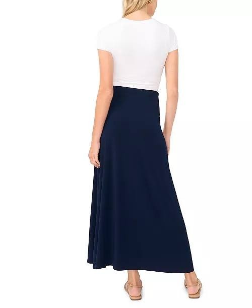Vince Camuto Smooth Pull‑On Maxi Skirt Classic Navy S NWT $79