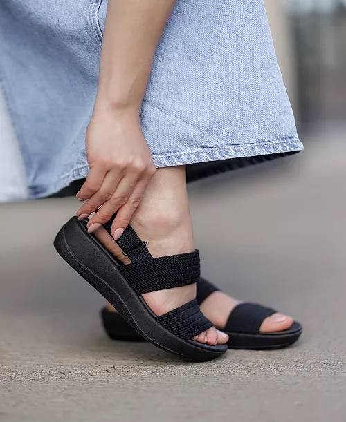 Clarks  Sandals  Black  Fabric  8M  New  $75