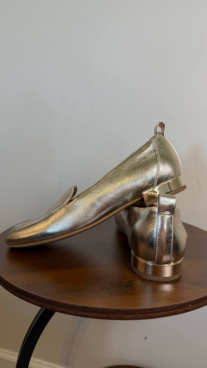 Naturalizer Jordyn Loafer Champagne 7.5W Leather Comfort Slip‑On $125 NWOB
