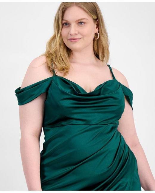 Driftwood Women’s Dress-Size-14W-Off‑Shoulder Spaghetti Strap-Black-Damaged- $99