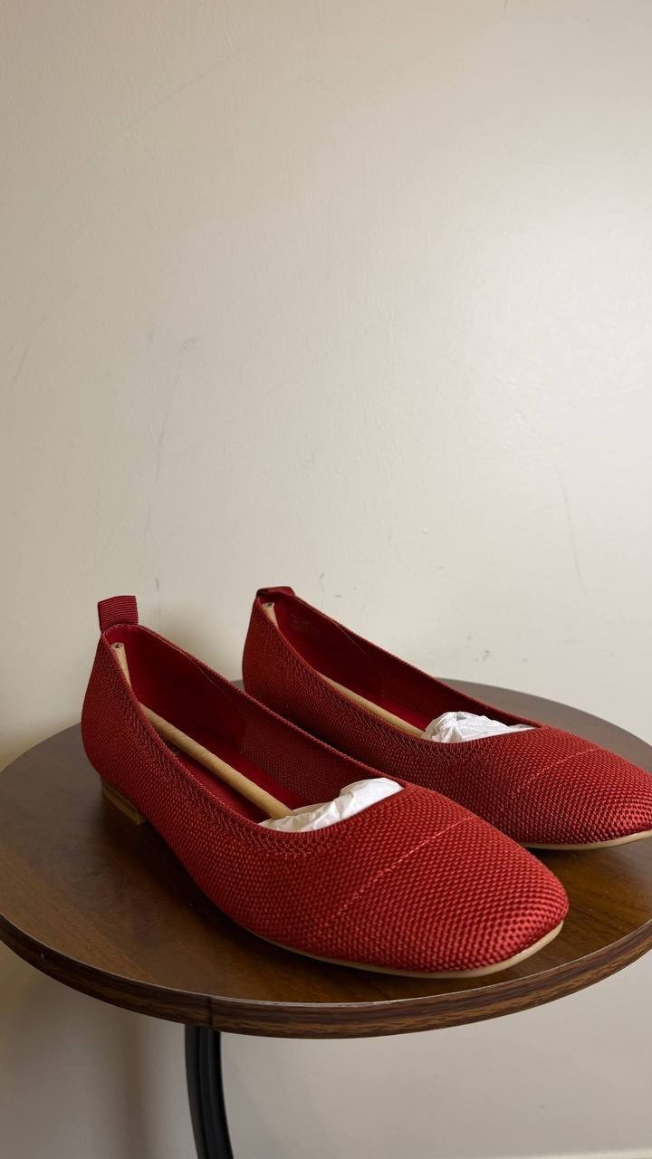 MIA Rasia Ballet Knit Round Toe Flats Red Women’s 8.5M NWB $70