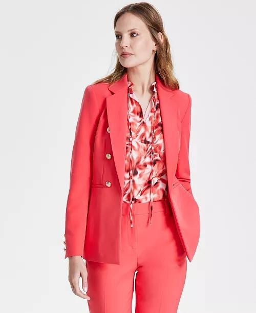 Anne Klein Red Faux Double-Breasted Jacket Size XS NWT $149 – Bold & Polished