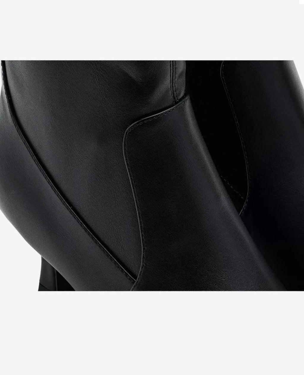 DV Dolce Vita Black Polyurethane Heeled Booties 9M New in Box MSRP $89