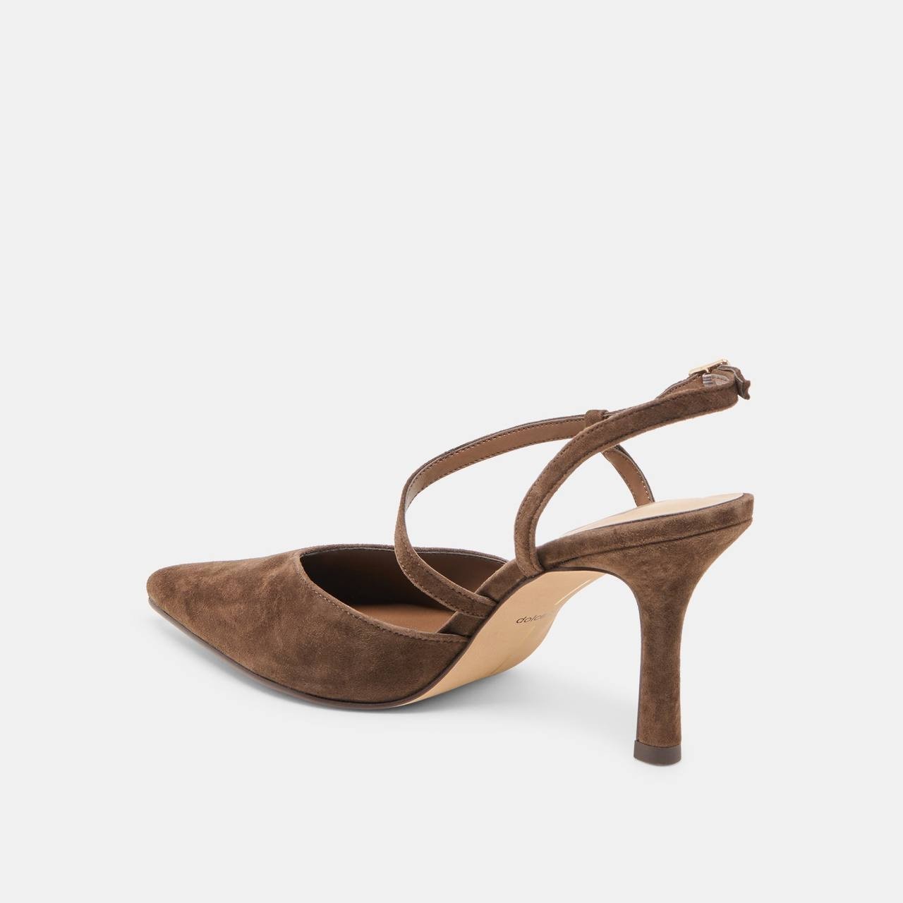 Dolce Vita Kamra Heels Dark Brown Suede Slingback Pumps 9M NWB MSRP $150