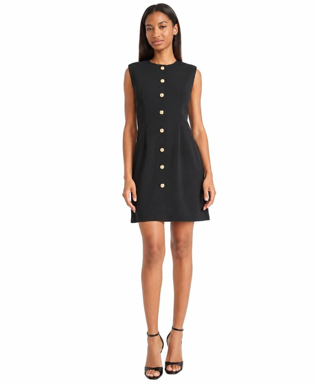 Donna Morgan Sleeveless A‑Line Dress Black Size 18 NWT $118