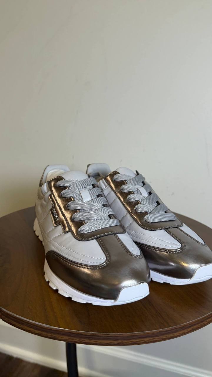 DKNY Nickel Synthetic Sneakers 6.5M NIB MSRP $109
