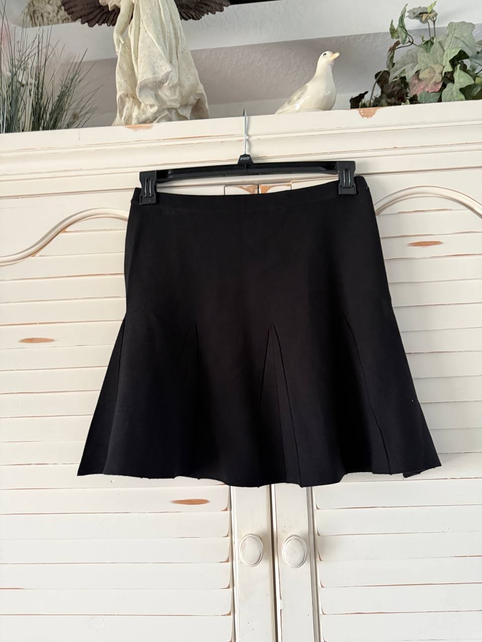 Tahari ASL Flair Pull-On Sweater Skirt M Black NWT $79