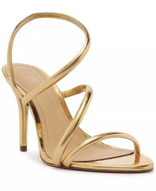 Arezzo High Stiletto Sandals Gold 11 B Pre-Owned $119.00