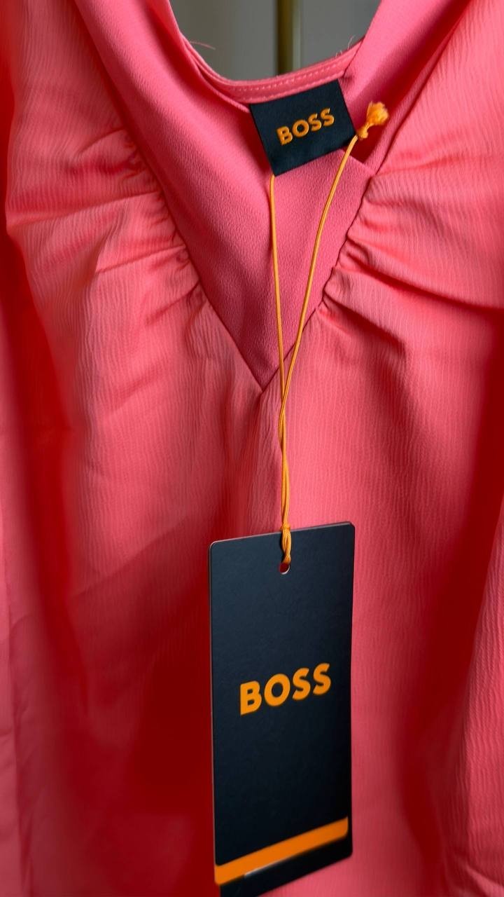 BOSS Ciecly Camisole V‑Neck Spaghetti Strap Top Medium Pink 14 NWT $89