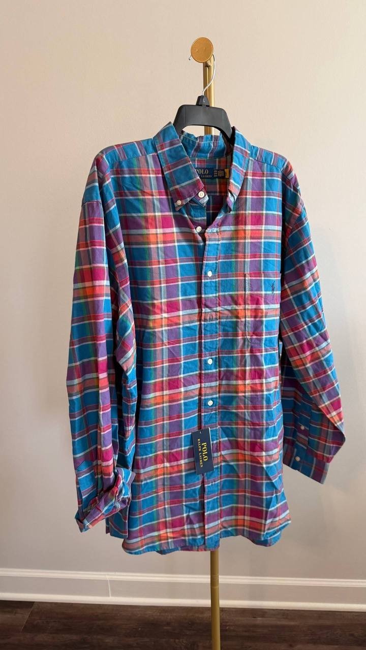 Polo Ralph Lauren Big & Tall Oxford Sport Shirt Blue 2XB NWT MSRP $138