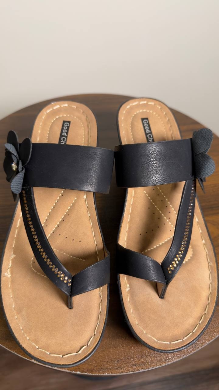 Good  Choice  Shoes  Wedge  Sandals  Black  8  New  $65