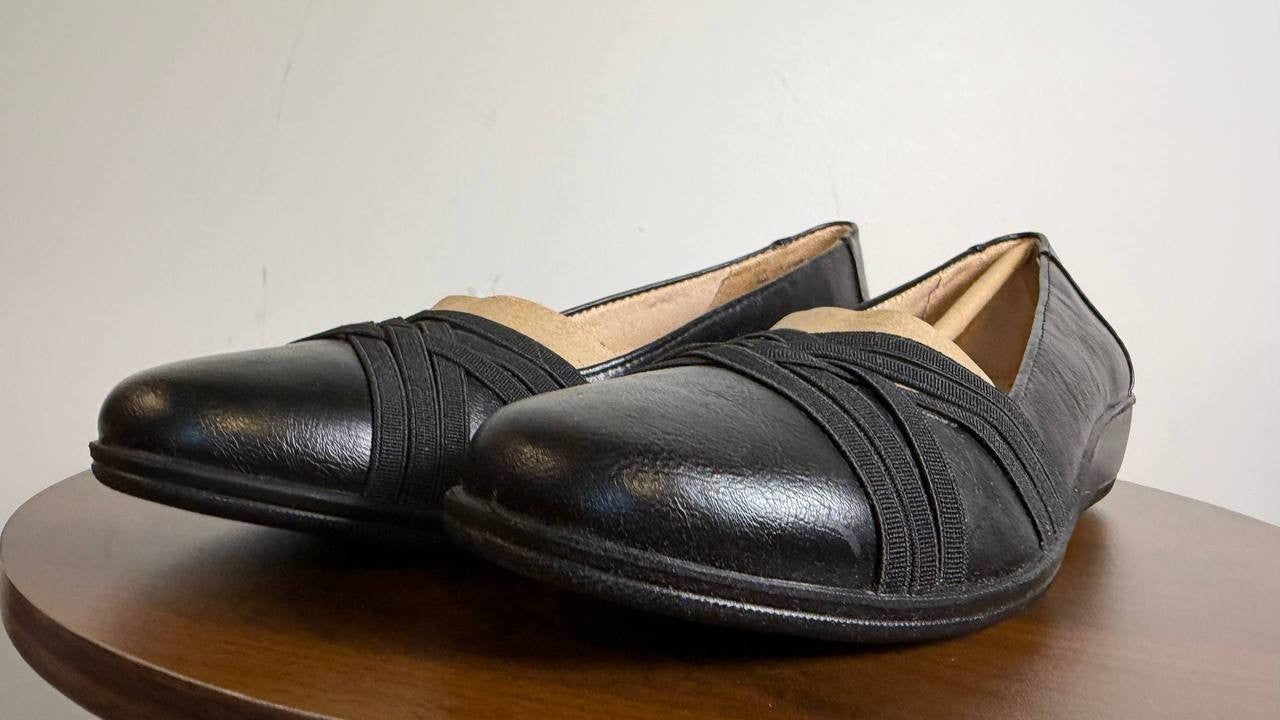 LifeStride Incredible 2 Flats 7.5M Black Slip‑On Wedge Comfort NIB msrp$79