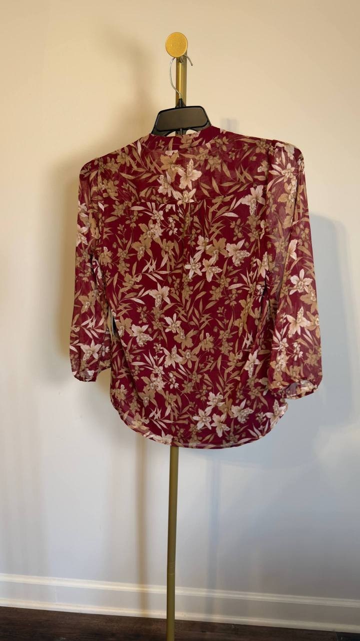 Tommy Hilfiger Blusa con Estampado Floral Multi XS NWT $89