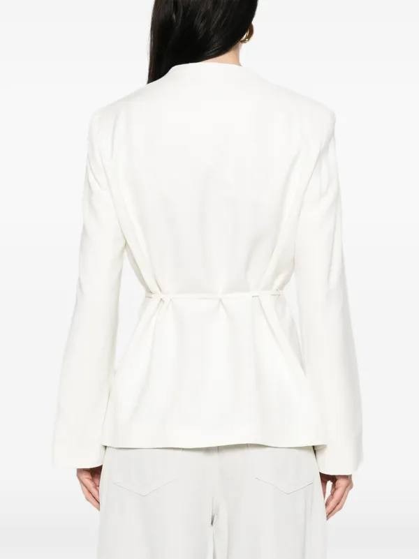 Calvin Klein Women’s Belted Double‑Breasted Jacket White XL NWT $179