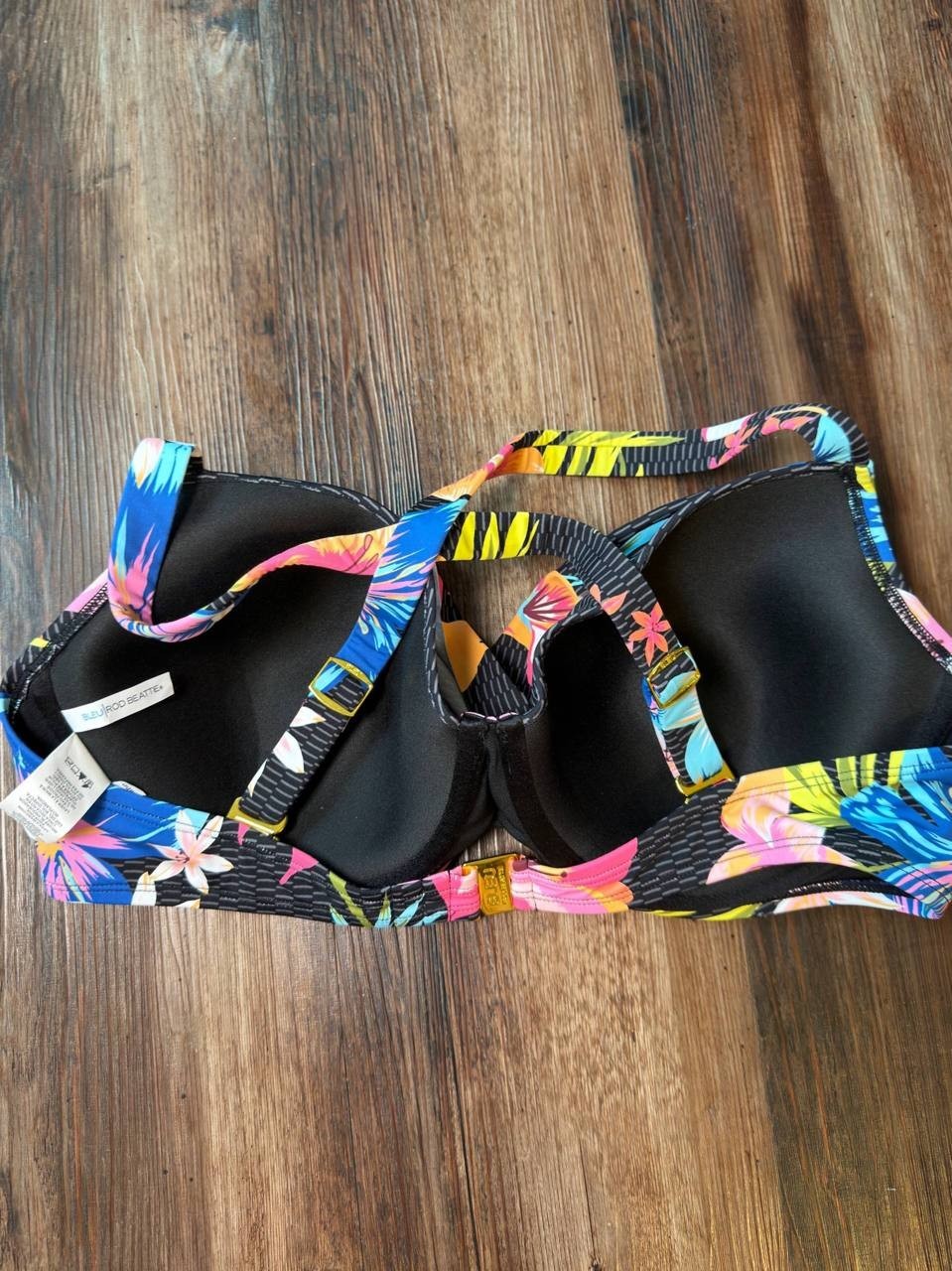 Bleu by Rod Beattie Sweet Escape Bra-Sized Bikini Top Multi 38DD NWT $89