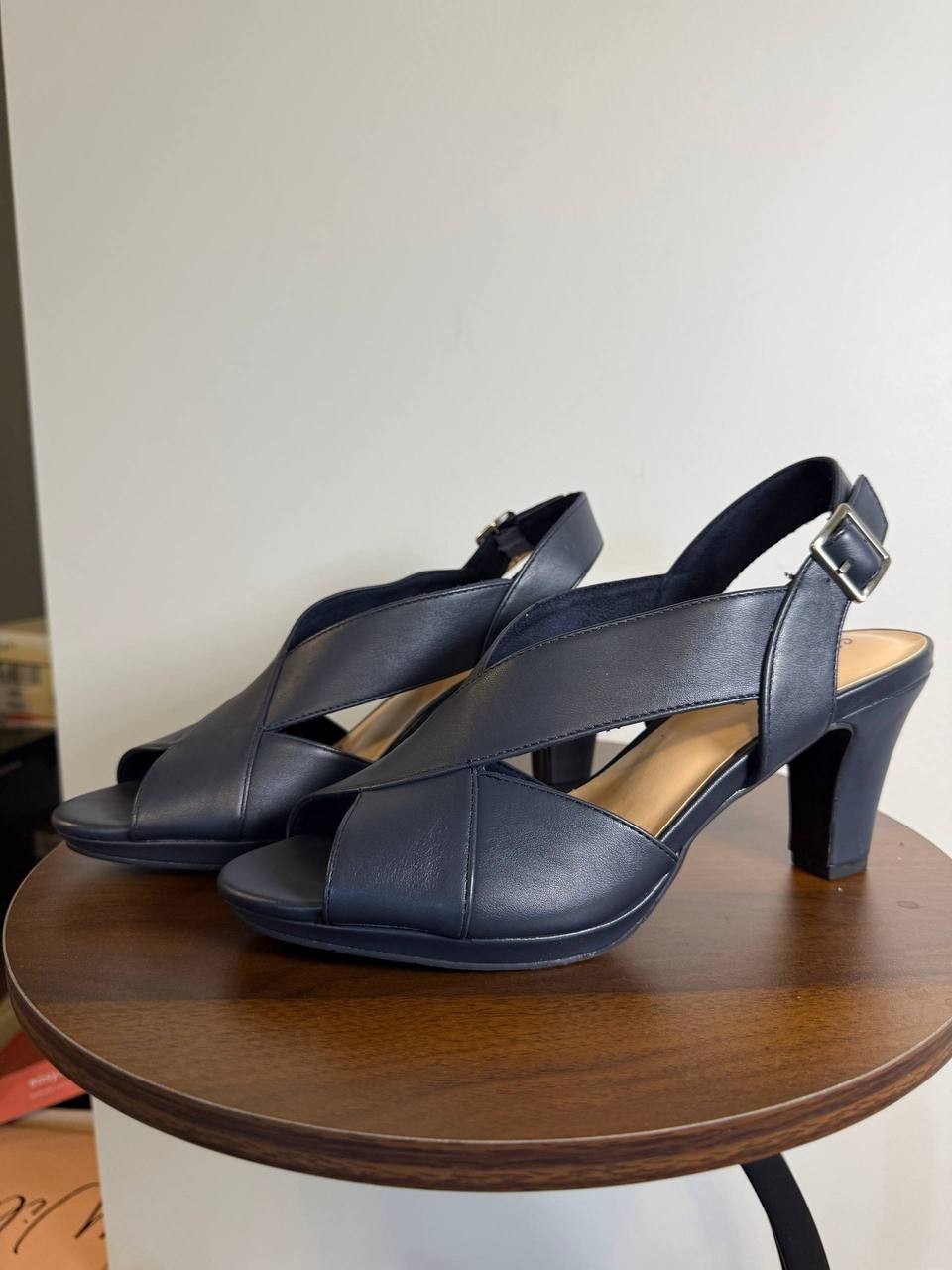 Easy Street Christy Slingback Sandals – Navy – Size 10M – Fabric – New in Box