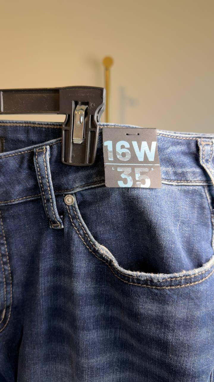 Silver Jeans Co Suki Mid Rise Curvy Slim Bootcut Jeans Indigo 16W NWT $84