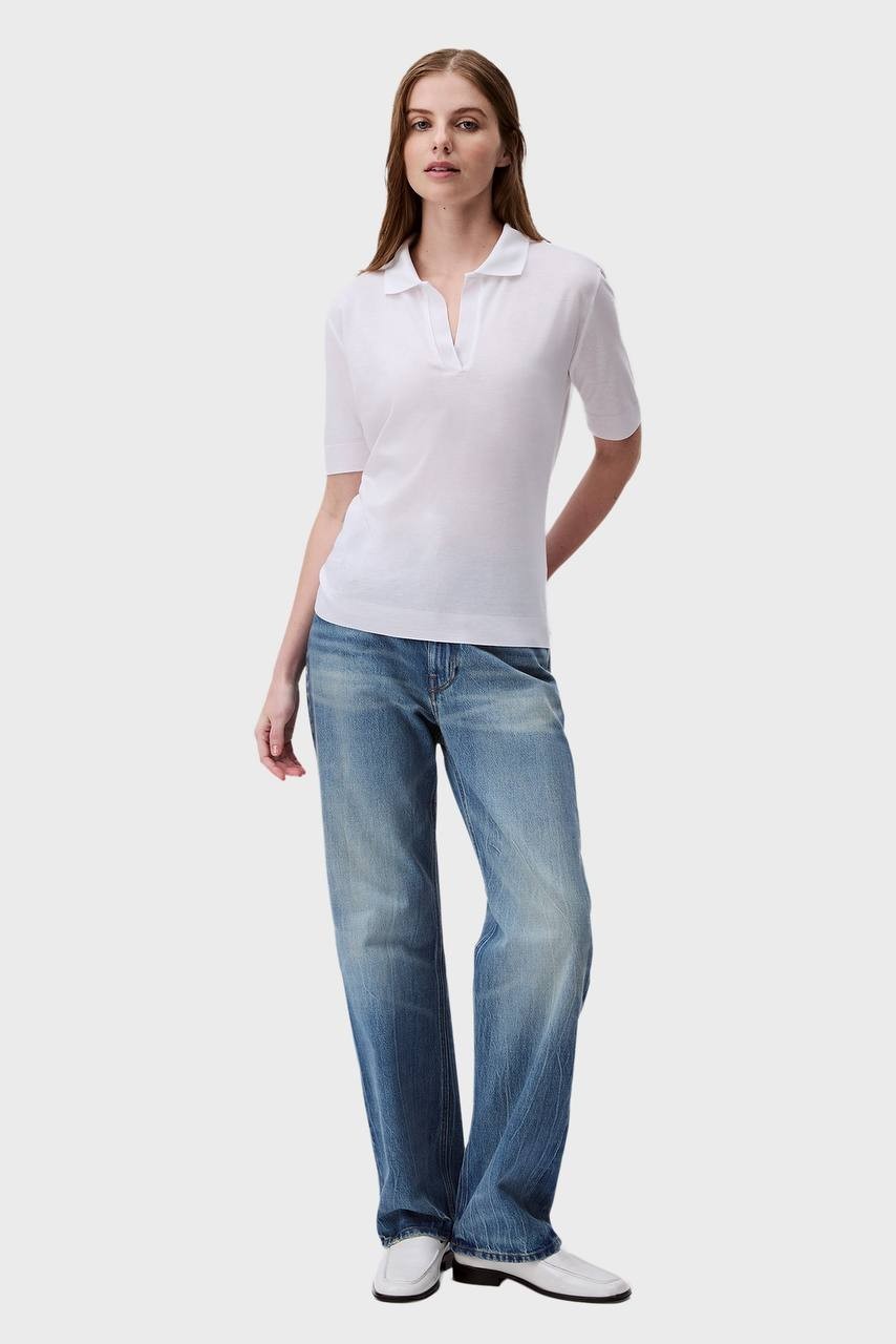 Calvin Klein REFINED White Polo Shirt Size M NWT $89