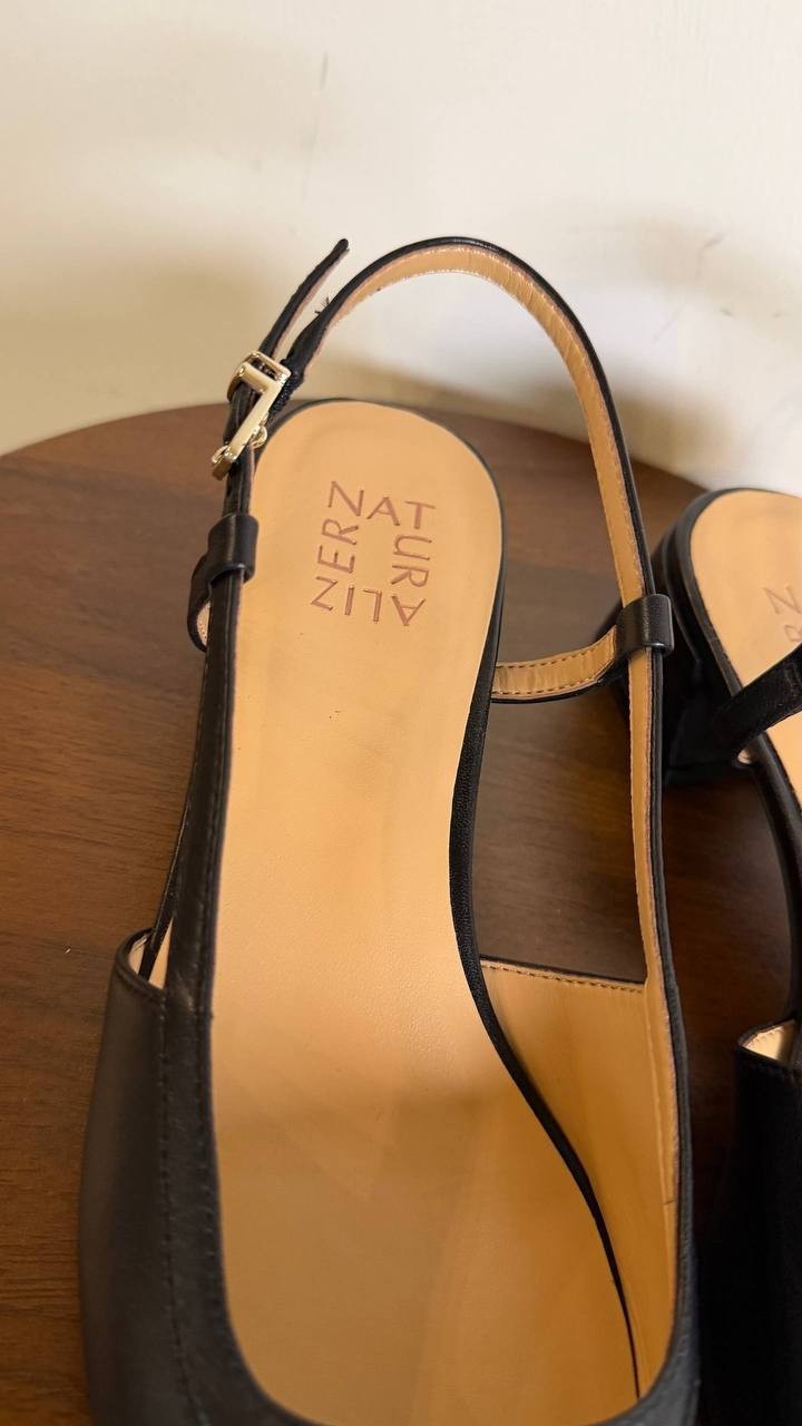 Naturalizer Helena Slingback Pumps 8W Black Heels New in Box