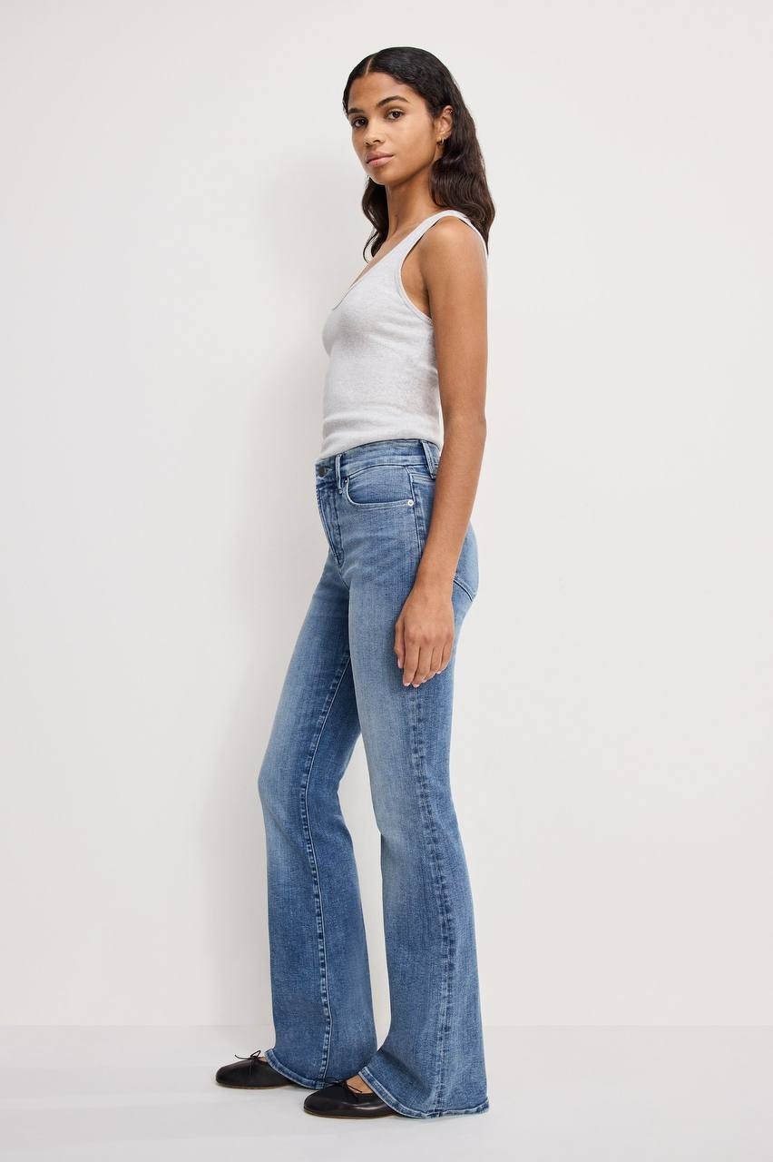 Good American Good Legs Flare Jeans Indigo Size 4 NWT $128
