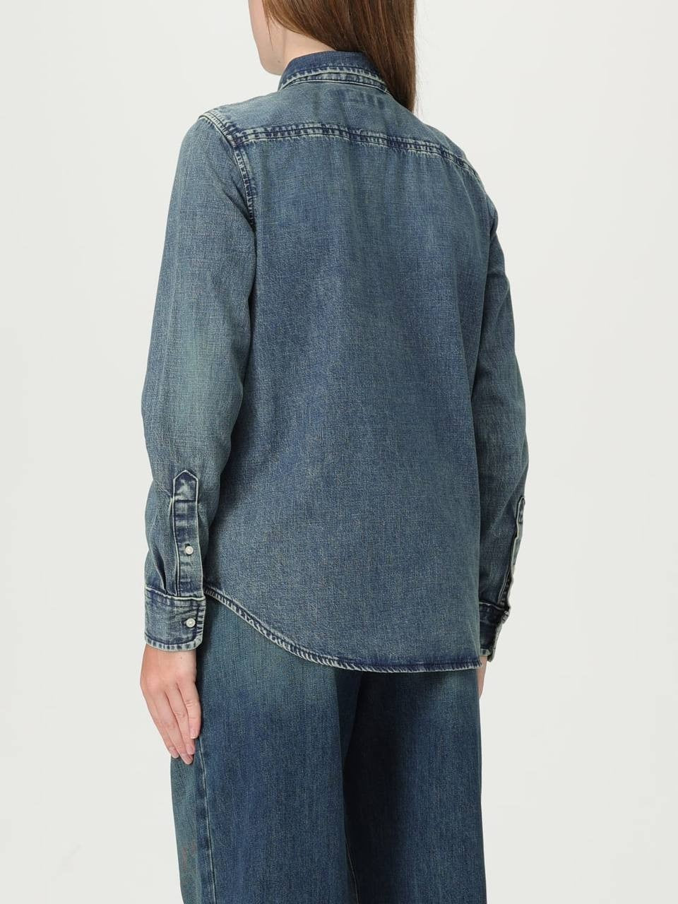 Lauren Ralph Lauren Classic Fit Denim Shirt Mid Wash S NWT $125