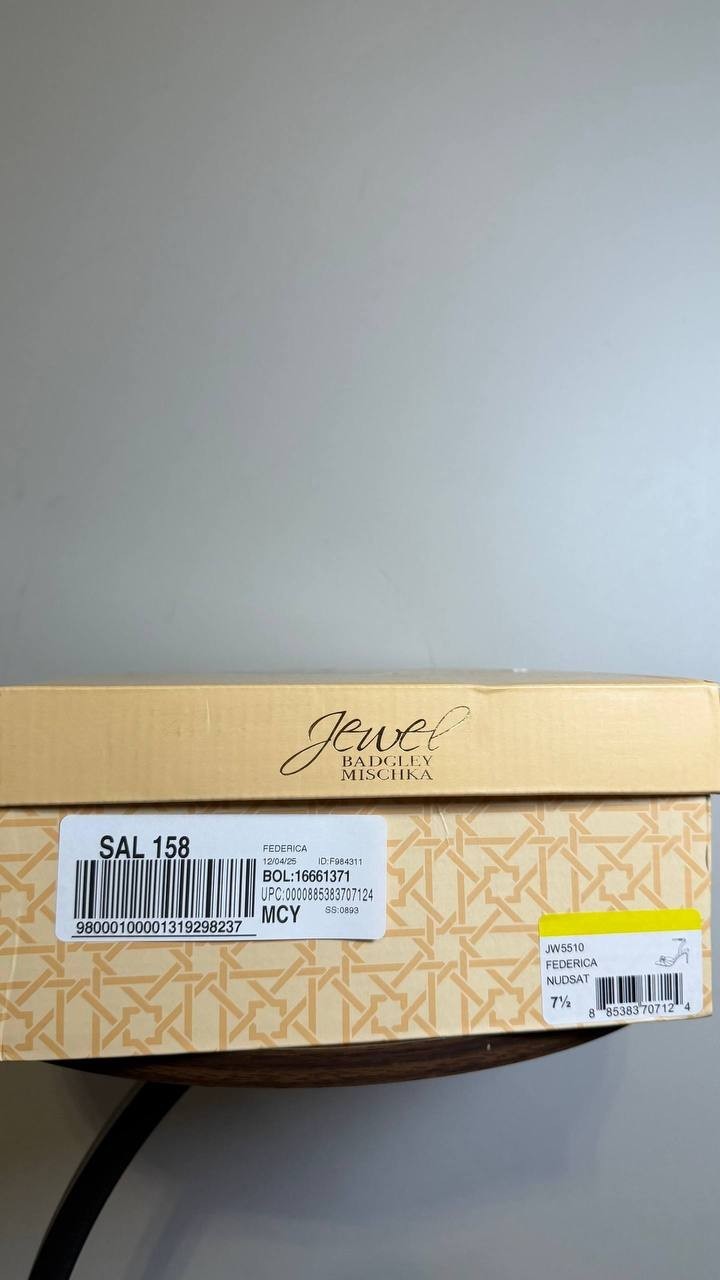 Badgley Mischka Jewel Evening Knot Pumps 11M Nude Satin New in Box MSRP $99