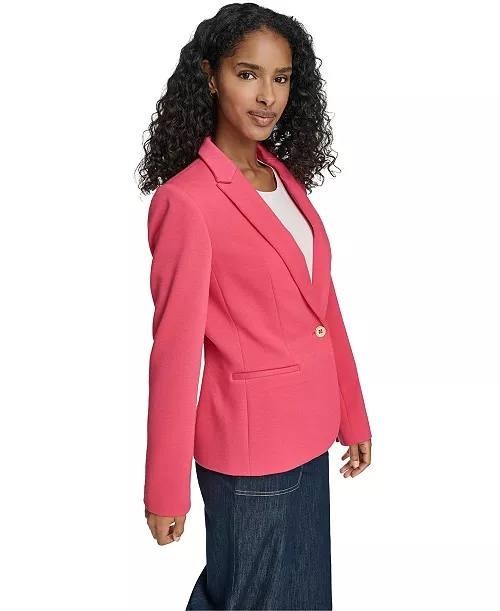 Tommy Hilfiger One-Button Blazer Rethink Pink 12 NWT $149