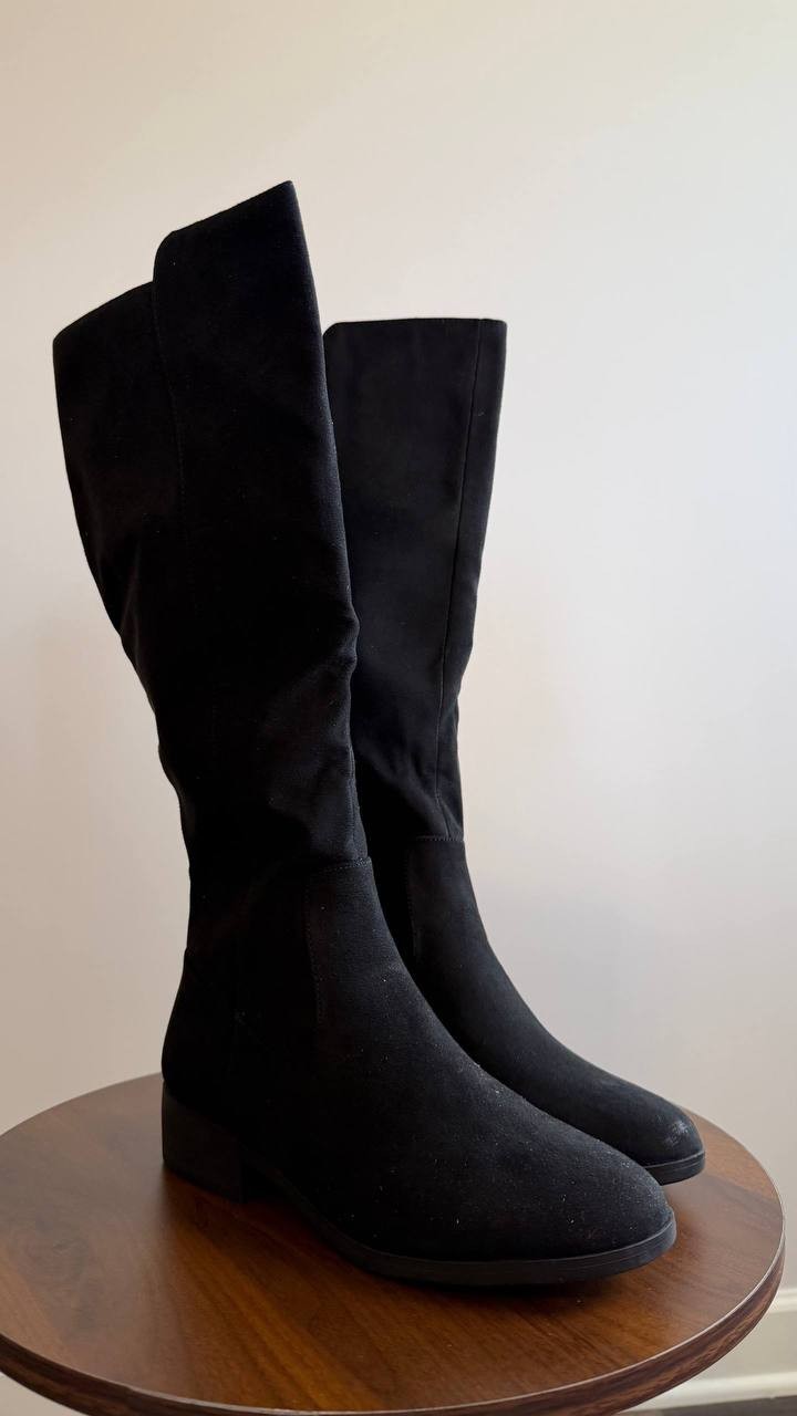 Style & Co Charmanee Tall Boots Black 5M Microfiber Man‑Made $79.90 NWB