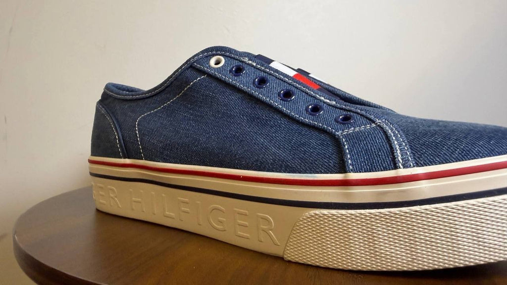 Tommy Hilfiger Balie Sneakers 8.5M Navy Stripe Slip‑On Platform NIB msrp$75