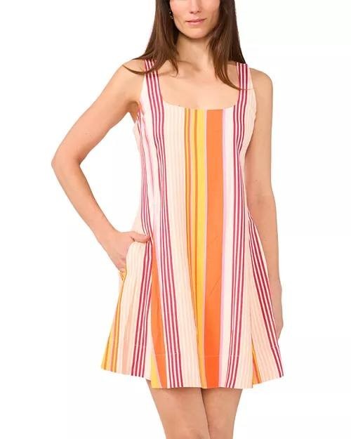 1.STATE Scoop Neck Mini Dress Peach Cream XL NWT $109