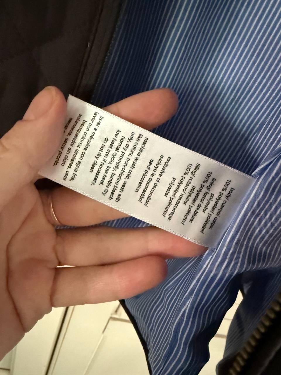 Nautica Quilted Zip-Up Jacket – Black, Size M