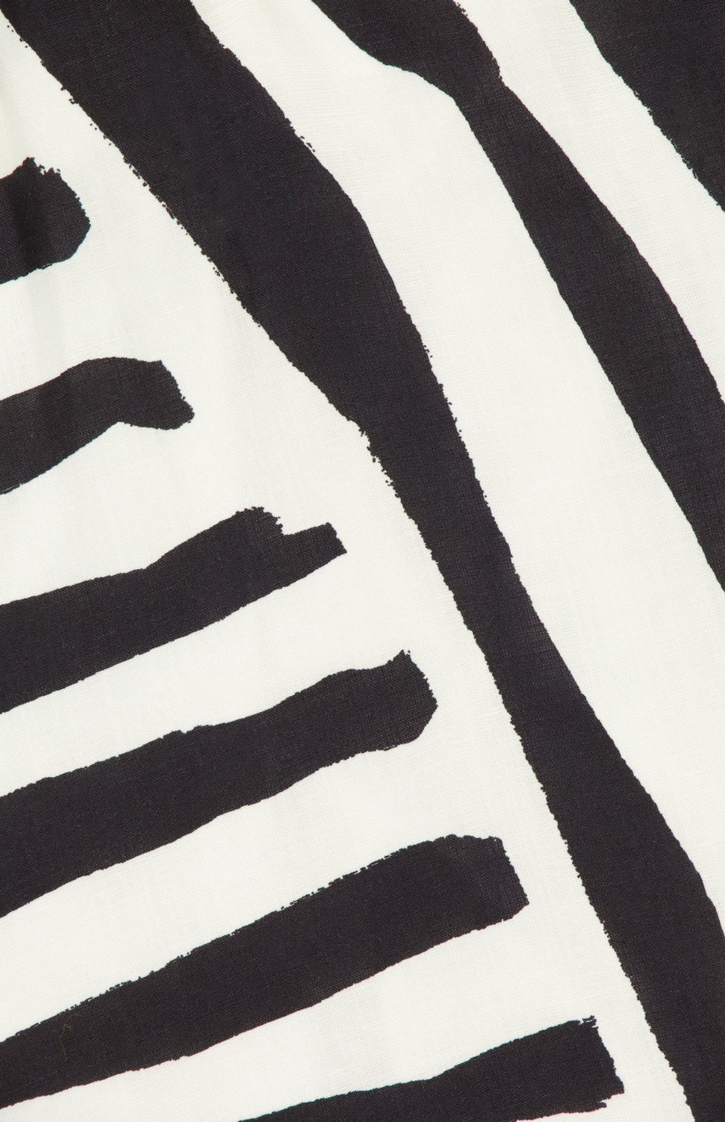 Cala de la Cruz Gaia Dress Black White Linen Knot Cut-Out Size L