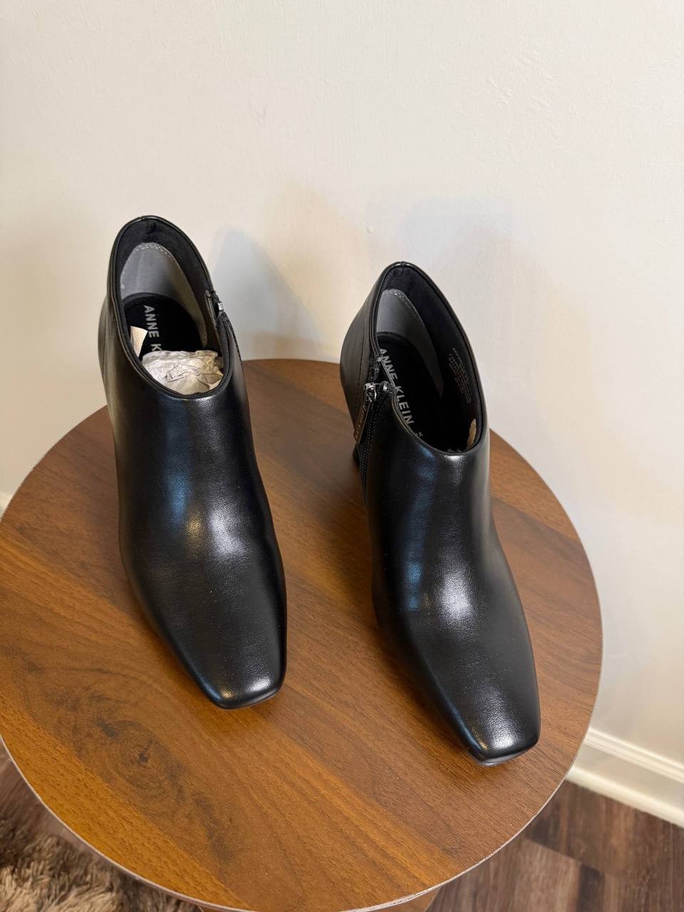 Anne Klein Percy Ankle‑Strap Shoes– Black Smooth – Size 6.5 – New in Box