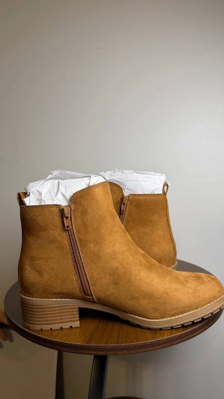 Style & Co Graciee Lug Booties Brown Women’s 8.5W Microfiber NWB $69.90